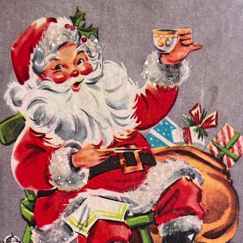 Santa Drinking